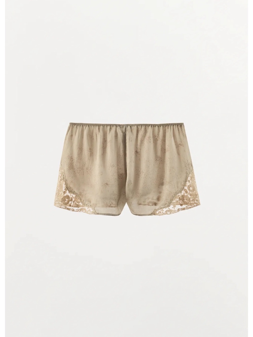 ZARA SET EMBROIDERED CAMISOLE TOP AND SHORTS BEIGE MEDIUM - Picture 4 of 14